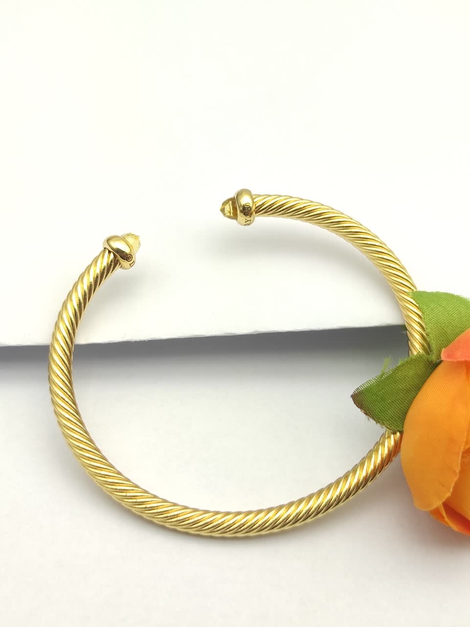 David Yurman Gold Tone Rope Bracelet